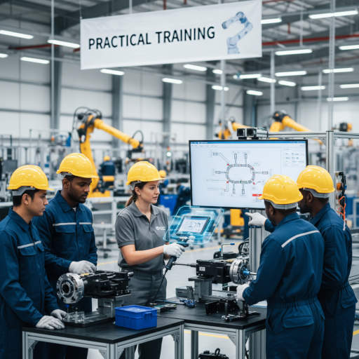 A professional leading a hands-on training workshop